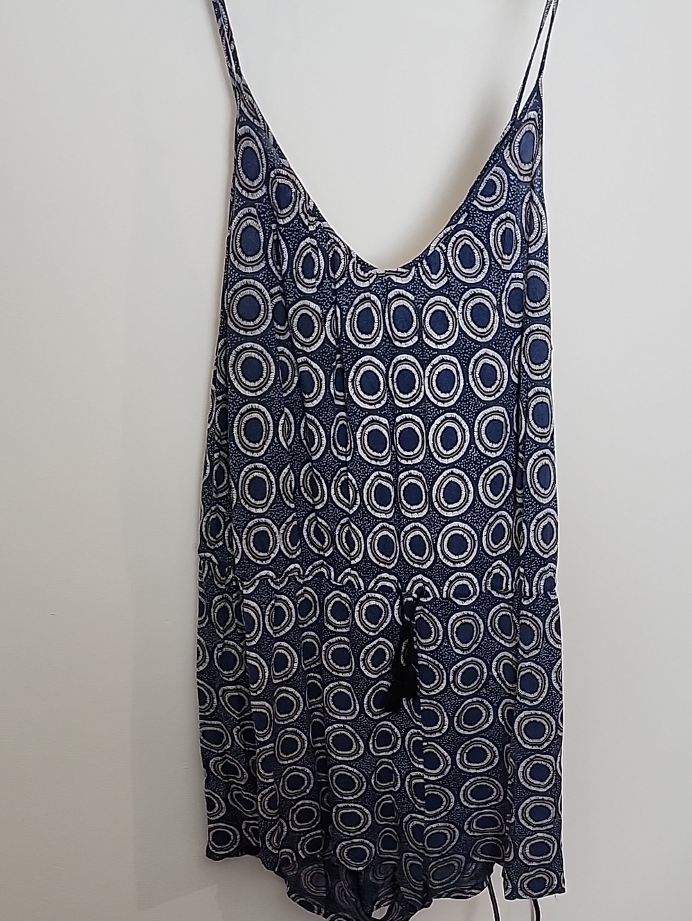 H&M Circle Pattern Blue Romper